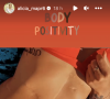 En story Instagram, la femme de Bruno a partagé une photo d'elle en maillot de bain deux pièces, zoomée sur son ventre pour mieux découvrir ses séquelles physiques.
Alicia (Mariés au premier regard) dévoile ses cicatrices au ventre causées par son accident de voiture. Instagram