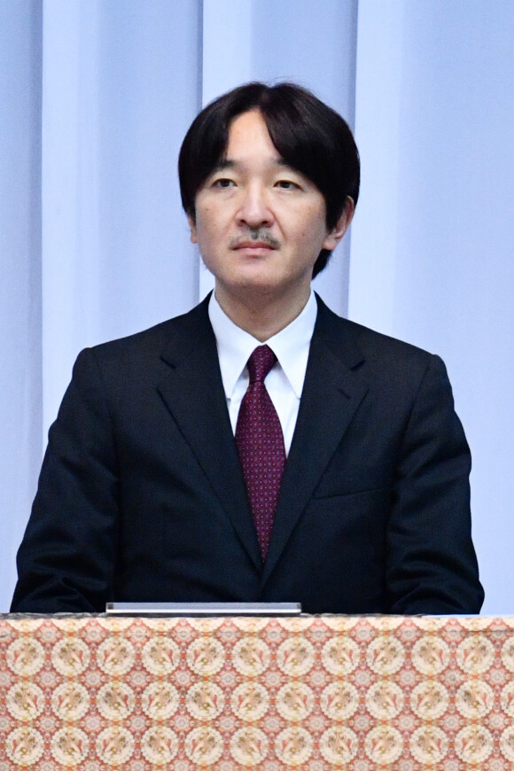 Le prince Fumihito d'Akishino du Japon lors de la présentation de l'équipe nationale pour les Jeux Olympiques de Pyeongchang. Le 24 janvier 2018 