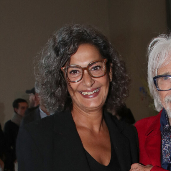 Pierre Richard et sa femme Ceyla Lacerda - Vernissage de l'Exposition "Basquiat X Warhol à quatre mains" à La Fondation Louis Vuitton à Paris le 3 Avril 2023. © Bertrand Rindoff / Bestimage 