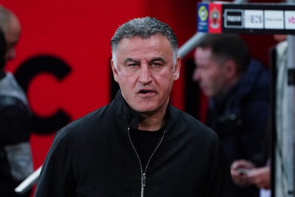 Christophe Galtier (Entraineur du Paris SG) - Le PSG a batu l'OGC Nice (2 - 0) lors du match de Ligue 1 Uber Eats à Nice, le 8 avril 2023. © Norbert Scanella / Panoramic / Bestimage