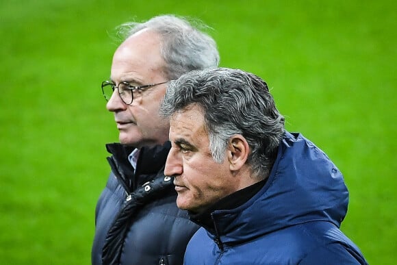 Christophe Galtier - Le PSG s'entraine à l'Allianz Arena Stadium à Munich, le 7 mars 2023. © Matthieu Mirville/Zuma Press/Bestimage