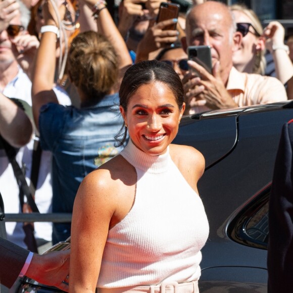 Meghan Markle, duchesse de Sussex, arrive à l'hôtel de ville pour l'événement Invictus Games Dusseldorf 2023 One Year to Go, à Düsseldorf, Allemagne, le 6 septembre 2022. 