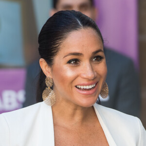 Meghan Markle (enceinte), duchesse de Sussex en visite au "Andalusian Gardens" à Rabat lors de leur voyage officiel au Maroc 