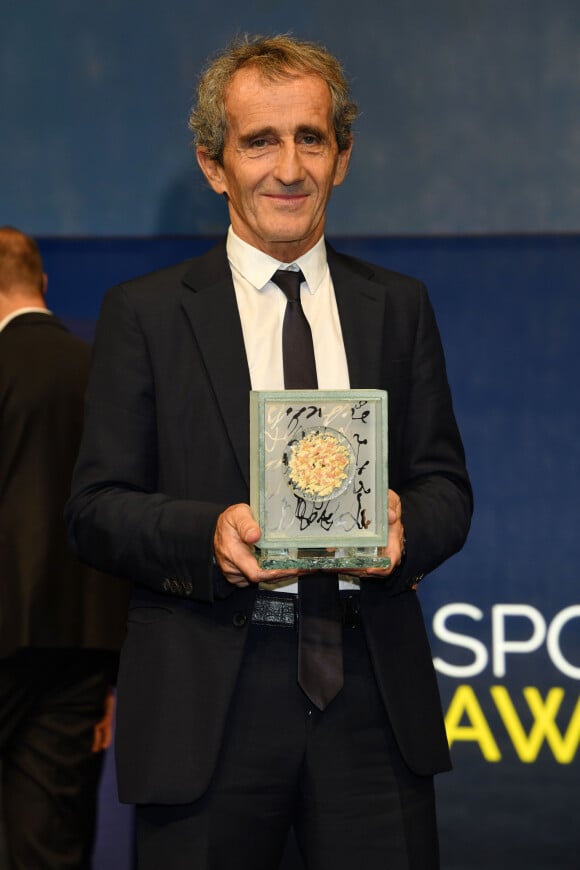 Alain Prost, récompensé pour l'ensemble de sa carrière, Prix de la légende 2019, durant la soirée des Sportel Awards 2019 au Grimaldi Forum à Monaco le 22 octobre 2019. Les Sportel Awards visent à récompenser les plus belles images de sport de l'année dans le cadre du Sportel qui est un salon international du sport et des médias qui se déroule sur 3 jours en Principauté. © Bruno Bebert/Bestimage