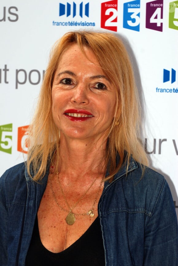 Laure Adler - Conférence de presse de rentrée de France Télévisions 2009-2010 à Paris, le 27 août 2009.