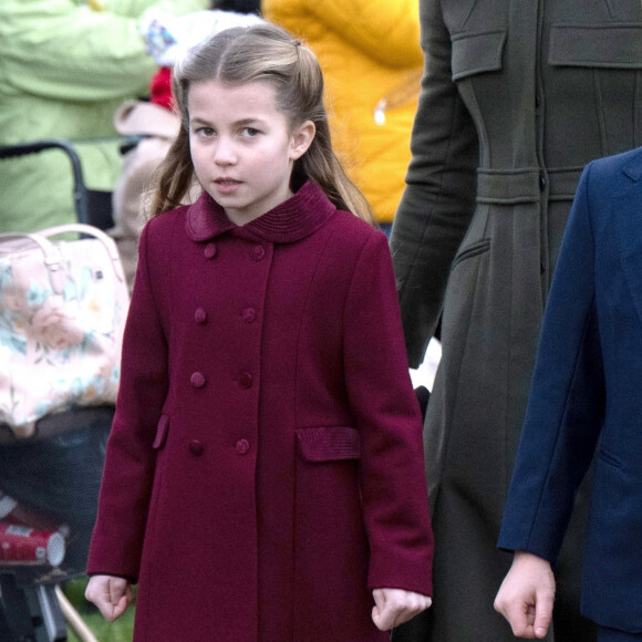 La princesse Charlotte de Galles - La famille royale d'Angleterre assiste au service religieux de Noël à l'église St Mary Magdalene à Sandringham, Norfolk, Royaume Uni, le 25 décembre 2022. 