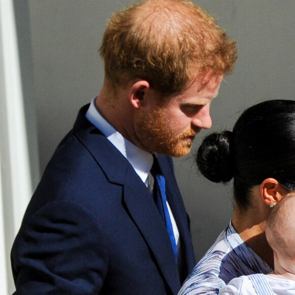 Le prince Harry, duc de Sussex, et Meghan Markle, duchesse de Sussex, avec leur fils Archie ont rencontré l'archevêque Desmond Tutu et sa femme à Cape Town, Afrique du Sud. Le 25 septembre 2019 