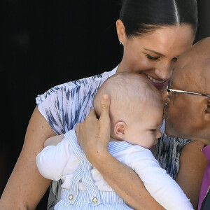Meghan Markle, duchesse de Sussex, avec son fils Archie ont rencontré l'archevêque Desmond Tutu et sa femme à Cape Town, Afrique du Sud. Le 25 septembre 2019 