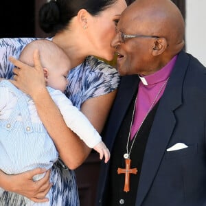 Meghan Markle, duchesse de Sussex, avec son fils Archie ont rencontré l'archevêque Desmond Tutu et sa femme à Cape Town, Afrique du Sud. Le 25 septembre 2019 