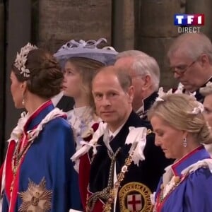 La princesse Charlotte arbore pour la première fois une tiare, copie conforme de sa maman Kate Middleton, lors du couronnement historique de Charles III ce samedi 6 mai 2023 en l'Abbaye Westminster à Londres