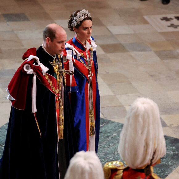 Le prince William, prince de Galles, et Catherine (Kate) Middleton, princesse de Galles - Les invités à la cérémonie de couronnement du roi d'Angleterre à l'abbaye de Westminster de Londres, Royaume Uni, le 6 mai 2023. 