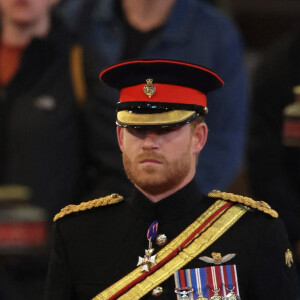 Le prince Harry, duc de Sussex - Veillée des petits-enfants de la reine Elizabeth II au Westminster Hall à Londres, Royaume Uni, le 17 septembre 2022. 