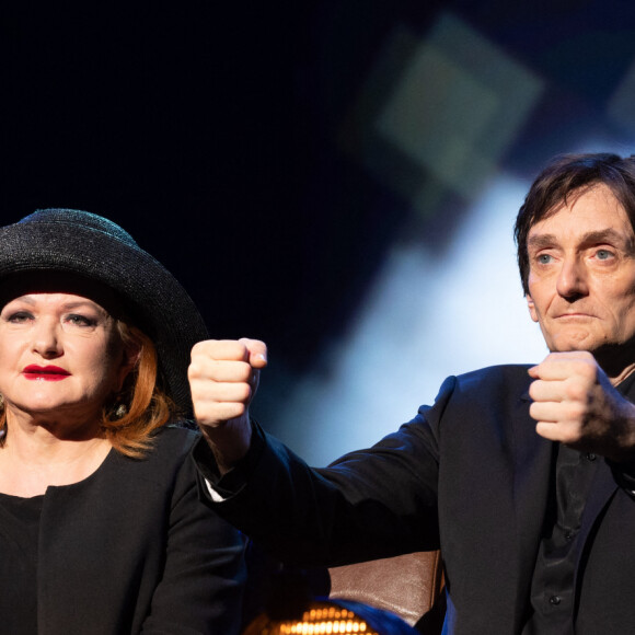 Exclusif - Catherine Jacob, Pierre Palmade - Tournage de l'émission "La Fine Equipe de Pierre Palmade", diffusée le 25 juin sur France 2 © Cyril Moreau-Tiziano Da Silva / Bestimage