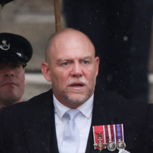 Mike Tindall et Zara Phillips (Zara Tindall), lors de la cérémonie de couronnement du roi d'Angleterre à Londres, Royaume Uni, le 6 mai 2023. 