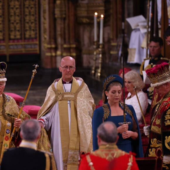 Le roi Charles III d'Angleterre et Penny Mordaunt - Les invités à la cérémonie de couronnement du roi d'Angleterre à l'abbaye de Westminster de Londres, Royaume Uni, le 6 mai 2023. 