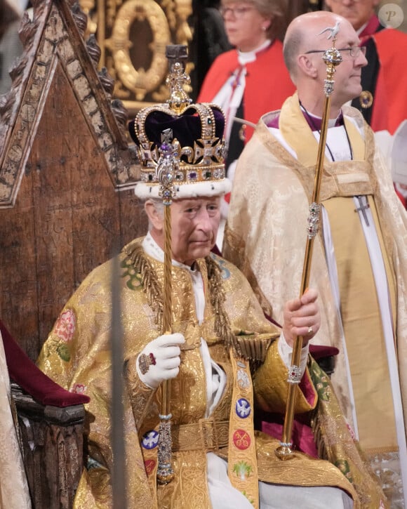 La cérémonie de couronnement de Charles III a été un peu trop longue pour l'une de ses nièces. 
Le roi Charles III d'Angleterre - Les invités à la cérémonie de couronnement du roi d'Angleterre à l'abbaye de Westminster de Londres, Royaume Uni. 
