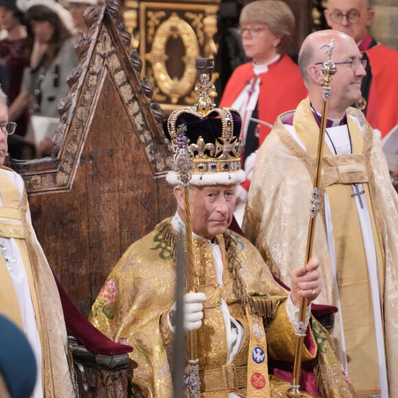Le roi Charles III d'Angleterre - Les invités à la cérémonie de couronnement du roi d'Angleterre à l'abbaye de Westminster de Londres, Royaume Uni, le 6 mai 2023. 