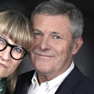 Exclusif - Portrait de Christine Bravo avec son mari Stéphane Bachot à Paris, le 16 janvier 2023. © Cédric Perrin/Bestimage