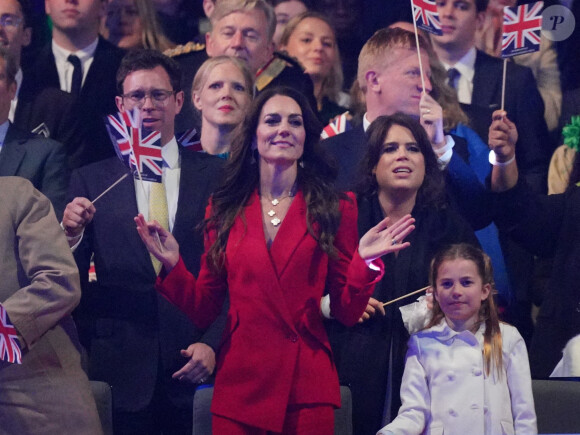 Catherine (Kate) Middleton, princesse de Galles, la princesse Charlotte de Galles au concert du couronnement du roi et de la reine dans l'enceinte du château de Windsor, Royaume Uni, le 7 mai 2023.