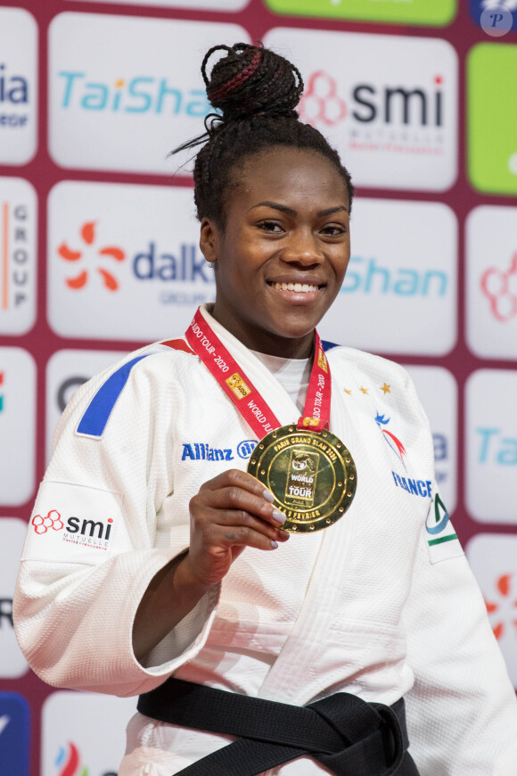 Info - Clarisse Agbegnenou a été sacrée championne du monde pour la cinquième fois en judo - Clarisse Agbegnenou remporte le tournoi de judo Paris Grand Slam 2020 face à la japonaise Nami Nabekura à l'AccorHotels Arena le 8 février 2020. © Jeremy Melloul / Bestimage