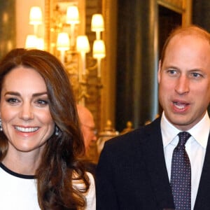 Le prince William, prince de Galles, et Catherine (Kate) Middleton, princesse de Galles - Déjeuner des gouverneurs généraux et des premiers ministres du royaume, avant le couronnement du roi Charles III, au palais de Buckingham à Londres. Le 5 mai 2023.