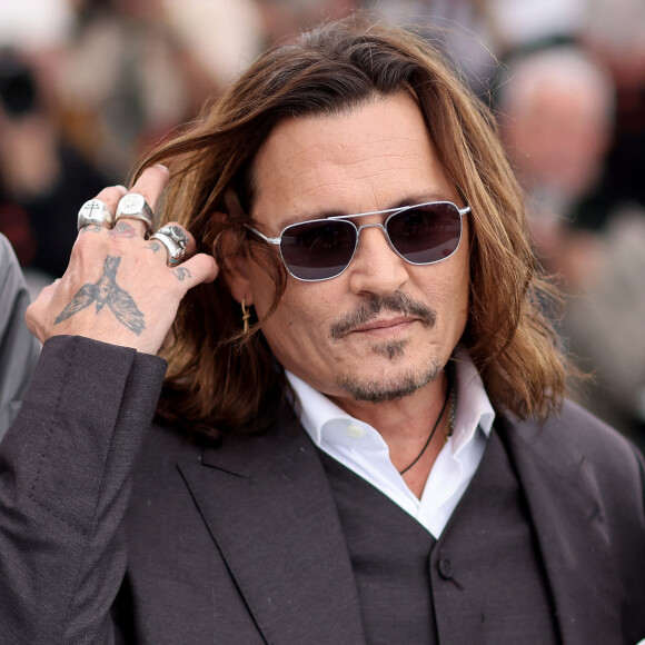 Johnny Depp au photocall de "Jeanne du Barry" lors du 76ème Festival International du Film de Cannes, le 17 mai 2023. © Dominique Jacovides/Cyril Moreau/Bestimage