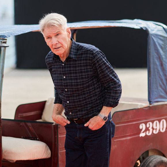 Harrison Ford au photocall de "Indiana Jones et le Cadran de la destinée" lors du 76ème Festival International du Film de Cannes, France, le 18 mai 2023. © Jacovides/Moreau/Bestimage