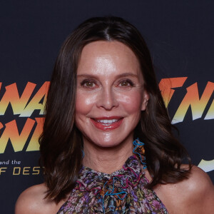 L'actrice était venue pour assister au film Indiana Jones, avec son mari Harrison Ford. 
Calista Flockhart - Photocall de la soirée "Indiana Jones et le cadran de la destinée" au Carlton Beach à Cannes, lors du 76ème Festival International du Film de Cannes. Le 18 mai 2023 © Christophe Clovis / Bestimage 