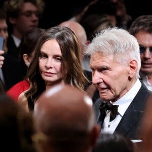 Calista Flockhart et son mari Harrison Ford - Harrison Ford reçoit une palme d'or d'honneur lors du 76ème Festival International du Film de Cannes, au Palais des Festivals à Cannes. Le 18 mai 2023 © Borde-Jacovides-Moreau / Bestimage