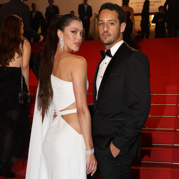 Iris Mittenaere et son fiancé Diego El Glaoui - Montée des marches du film " Le retour (Homecoming) " lors du 76ème Festival International du Film de Cannes, au Palais des Festivals à Cannes. Le 17 mai 2023 © Jacovides-Moreau / Bestimage 