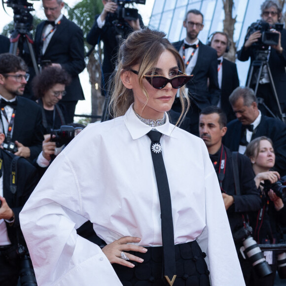 Clotilde Courau a fait le show lors de la montée des marches.
Clotilde Courau - Montée des marches du film " Club Zéro " lors du 76ème Festival International du Film de Cannes, au Palais des Festivals à Cannes. © Olivier Borde / Bestimage