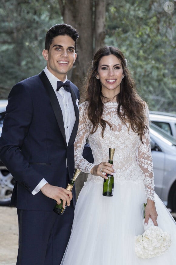 Mariage du footballeur espagnol du Borussia Dortmund Marc Bartra et de Melissa Jimenez à Barcelone le 18 juin 2017.