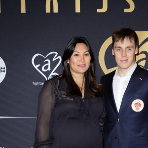 Louis Ducruet et sa femme Marie (enceinte) - Photocall de la 3ème édition de la Fight Aids Cup à l'occasion du 45ème festival international du cirque de Monte-Carlo à l'hôtel Fairmont à Monaco le 23 janvier 2023. © Olivier Huitel/Pool/Bestimage 