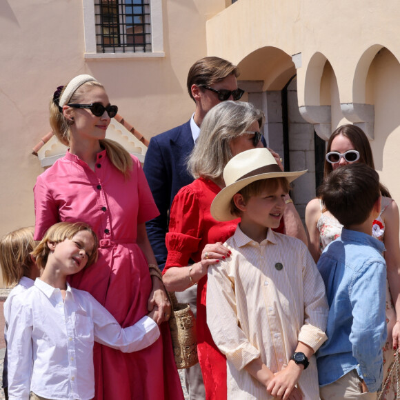 Beatrice Borromeo, ses enfants Francesco et Stefano, la princesse Caroline de Hanovre, la princesse Alexandra de Hanovre, Pauline Ducruet, Camille Gottlieb - "Le rocher en fête" la principauté de Monaco fête le centenaire du prince Rainier III à Monaco, le 31 mai 2023. © Claudia Albuquerque / Bestimage