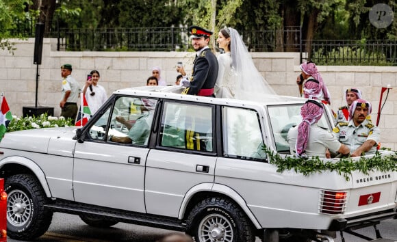 Mariage du prince Hussein de Jordanie et de Rajwa al Saif, au palais Zahran à Amman, Jordanie, le 1er juin 2023. 