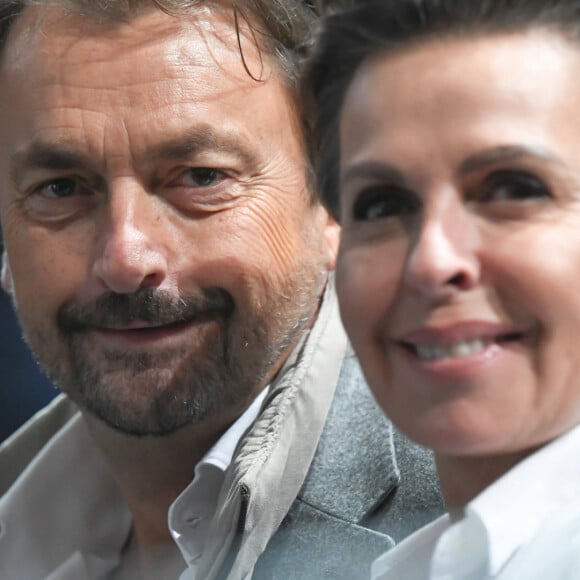 Henri Leconte et son compagne Maria Dowlatshahi -France - H.Rune a battu le Canadien F.Auger-Aliassime (6-4, 6-2) lors du tournoi Rolex Paris Masters, le 5 novembre 2022. © Chryslene Caillaud / Panoramic / Bestimage