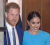 Ils l'ont fêté avec elle en Californie, où ils résident. 
Le prince Harry, duc de Sussex, et Meghan Markle, duchesse de Sussex à la sortie de la cérémonie des Endeavour Fund Awards au Mansion House à Londres, Royaume Uni, le 5 mars 2020. 