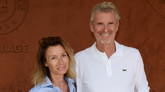 Denis Brogniart en polo Lacoste avec sa femme Hortense, un duo so chic à Roland-Garros