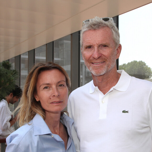 Exclusif - Denis Brogniart et sa femme Hortense lors des Internationaux de France de Tennis de Roland Garros 2023 - Jour 10 - à Paris, France, le 6 juin 2023. © Bertrand Rindoff/Bestimage