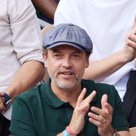 Patrick Mille dans les tribunes lors des Internationaux de France de Tennis de Roland Garros 2023. Paris, le 7 juin 2023. © Jacovides / Moreau / Bestimage 