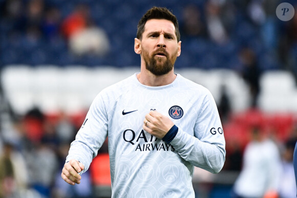 Lionel Leo Messi - Match de Football Ligue 1 Uber Eats PSG Vs Ajaccio (5-0) au Parc des Princes à Paris le 13 mai 2023. © Federico Pestellini / Panoramic / Bestimage