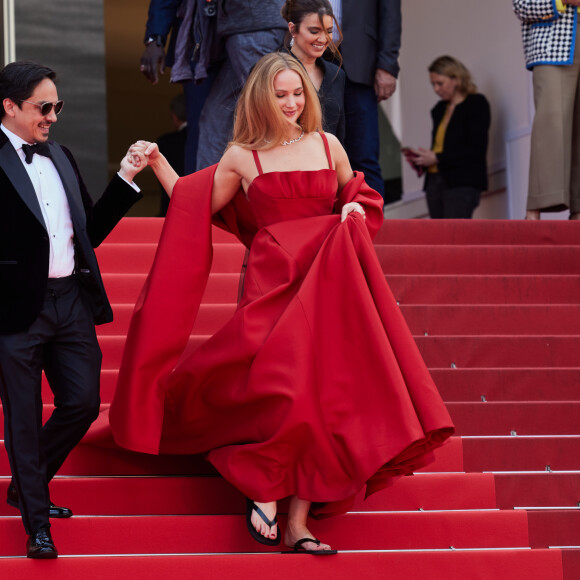 Le 21 mai 2023, Jennifer Lawrence a traversé le tapis rouge du Palais des Festivals.
Jennifer Lawrence - Montée des marches du film "Anatomie d'une chute" lors du 76e Festival de Cannes. Le 21 mai 2023. © Jacovides-Moreau / Bestimage