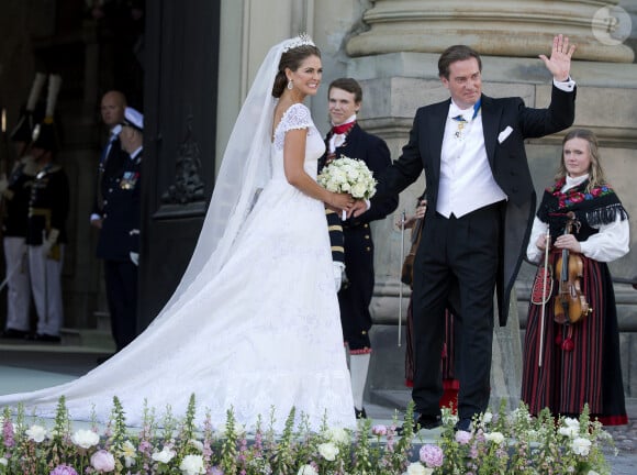 La princesse Madeleine de Suede et Chris O'Neill - Mariage de la princesse Madeleine de Suede avec Chris O'Neill au Palais de Drottningholm a Stockholm en Suede le 8 juin 2013. 