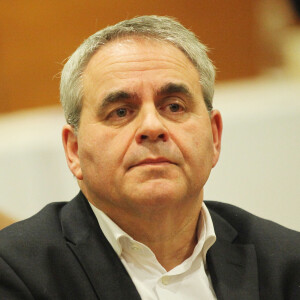 Exclusif - Xavier Bertrand (Président du conseil régional des Hauts-de-France) participe à la réunion publique de "Nous France" sur le sujet des retraites, à la mairie du 17ème à Paris, le 16 janvier 2023.