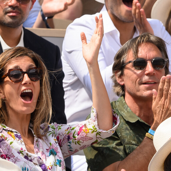 Anne-Claire Coudray et son compagnon Nicolas Vix lors du Tournoi de Roland-Garros, le 9 juin 2023 à Paris. © Laurent Zabulon/ABACAPRESS.COM