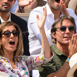 Anne-Claire Coudray et son compagnon Nicolas Vix lors du Tournoi de Roland-Garros, le 9 juin 2023 à Paris. © Laurent Zabulon/ABACAPRESS.COM