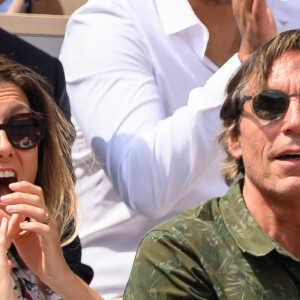 Anne-Claire Coudray et son compagnon Nicolas Vix lors du Tournoi de Roland-Garros, le 9 juin 2023 à Paris. © Laurent Zabulon/ABACAPRESS.COM