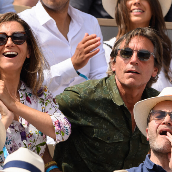 Anne-Claire Coudray et son compagnon Nicolas Vix lors du Tournoi de Roland-Garros, le 9 juin 2023 à Paris. © Laurent Zabulon/ABACAPRESS.COM