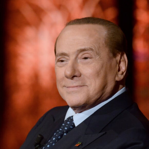 Silvio Berlusconi, invité de l'émission "Che tempo che fa" à Milan. Le 24 mai 2015 
