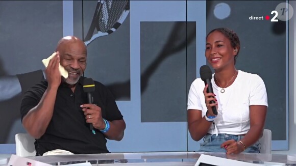 Mike Tyson et sa fille étaient présents à Roland-Garros ce dimanche 11 juin 2023.